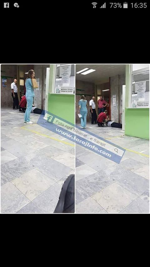 Реална слика од скопските клиники – Човек се онесвести, а медицинско лице си зборува на мобилен и не го ни погледна!