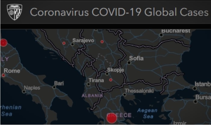 ИНТЕРАКТИВНА МАПА- на неа и Македонија: Во секој момент дознајте каде има коронавирус и колку се заразени