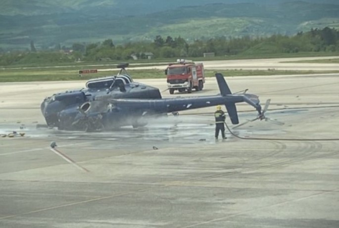 Се урна хеликоптер на МВР (ФОТО)